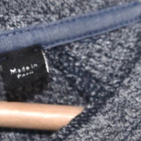 Vince 100% Pima Cotton Waffle Knit Pullover XXL Gray Blue Minimalist Luxe $168 - Picture 7 of 10